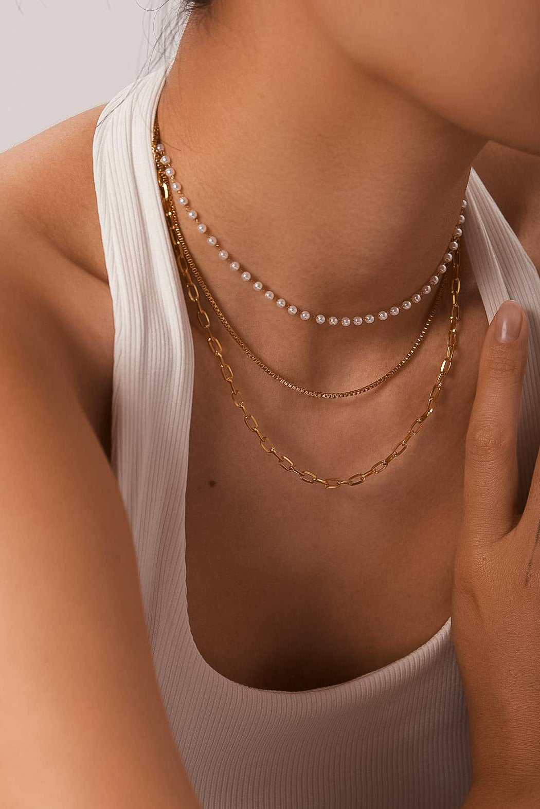 CADEAUX PEARL CHAIN NECKLACE
