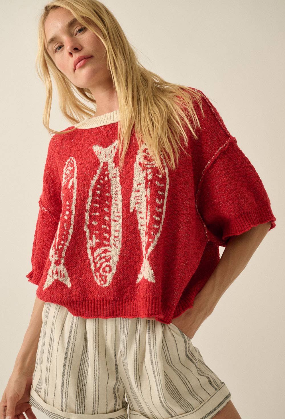 THREE FISHES SWEATER