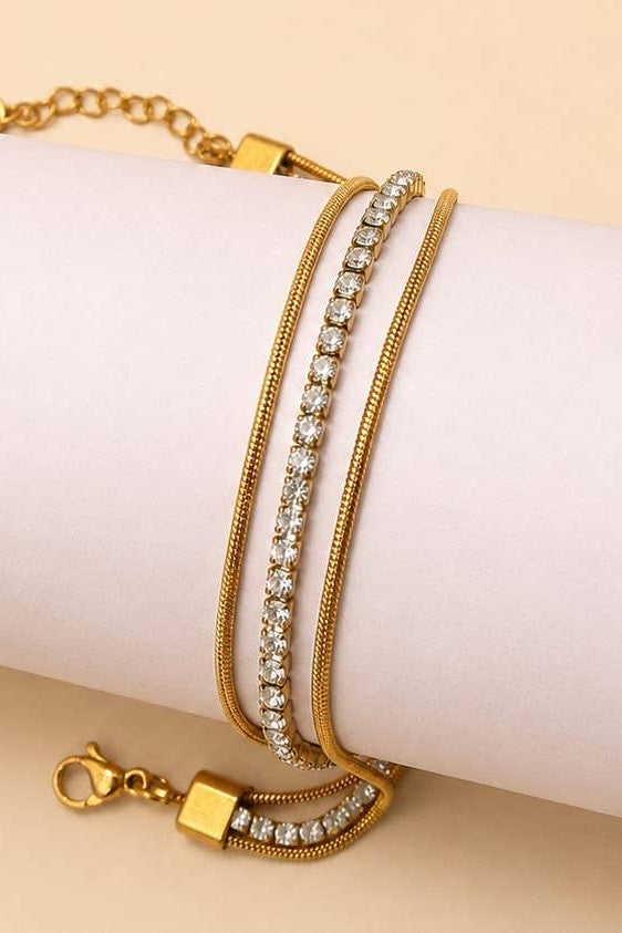 RHINESTONE STACK BRACELET