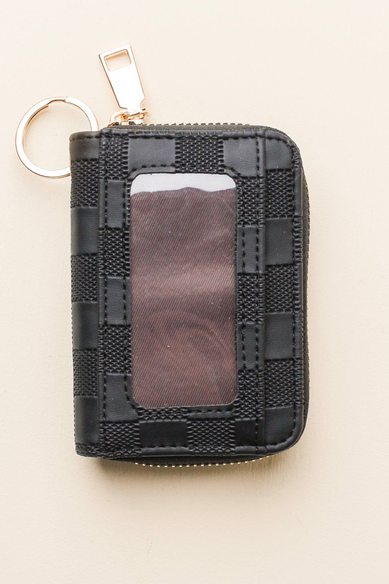 ZIP AROUND WALLET - BLACK