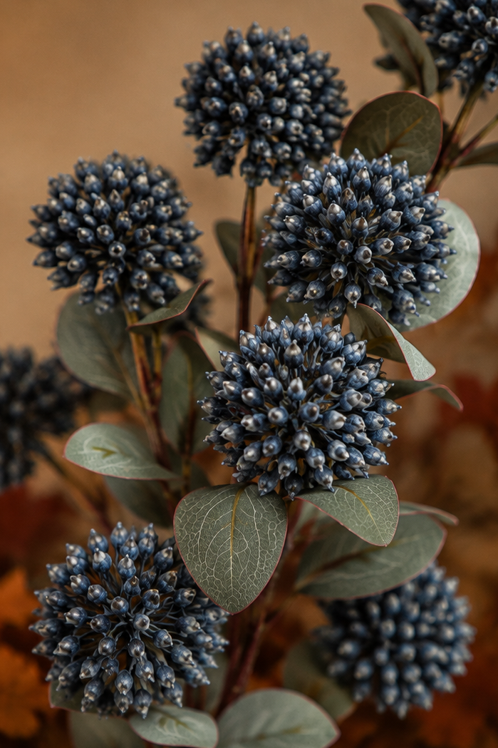 BLUE THISTLE BERRY BRANCH