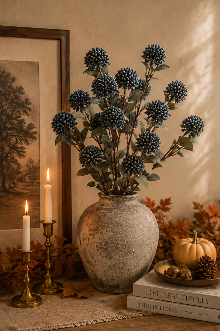 BLUE THISTLE BERRY BRANCH