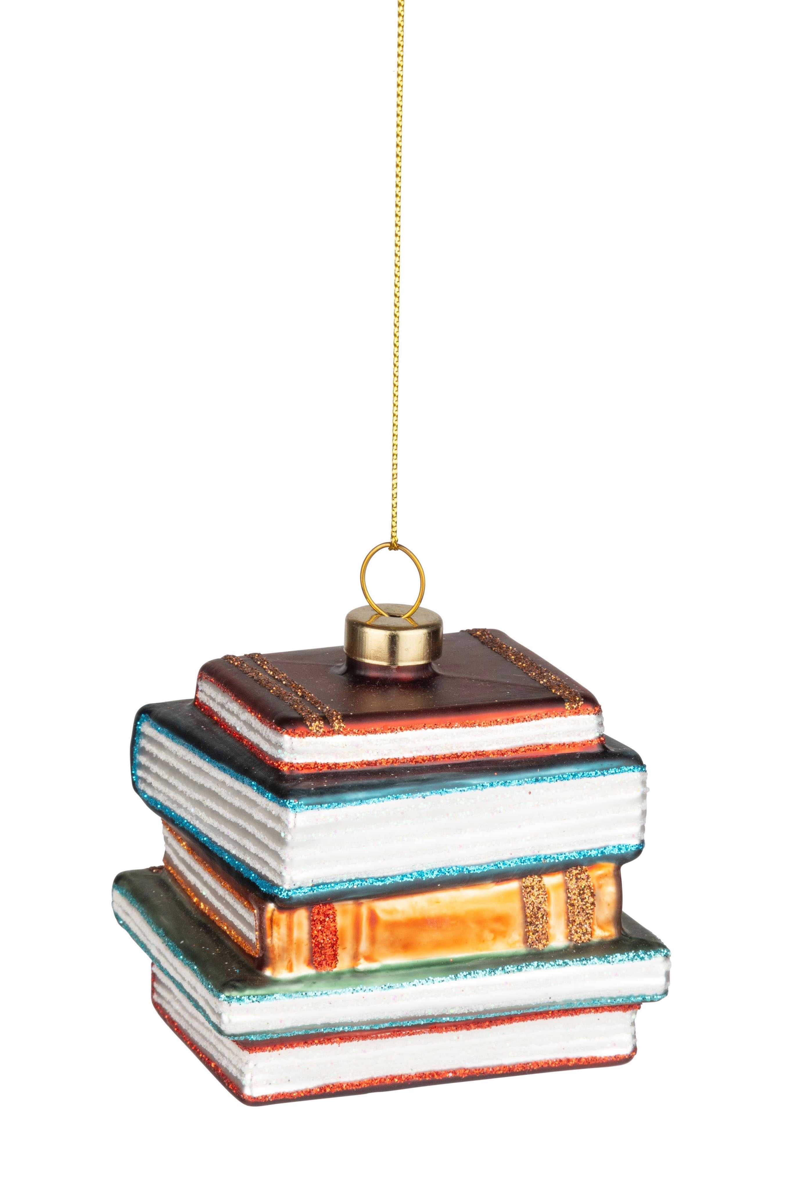STACK OF BOOKS ORNAMENT