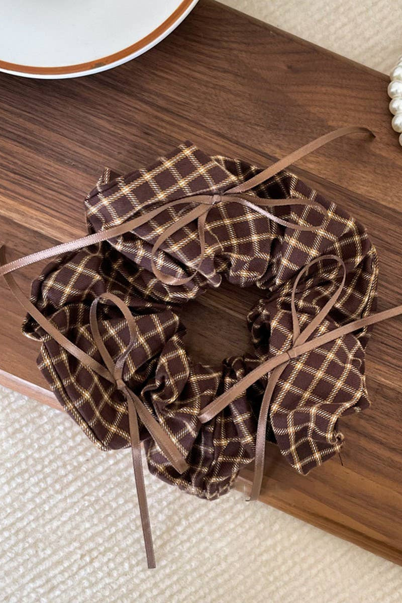 PLAID BOW SCRUNCHIE