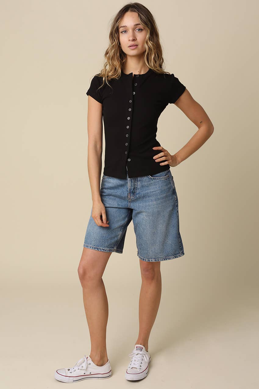 HARLOW BUTTON KNIT TOP
