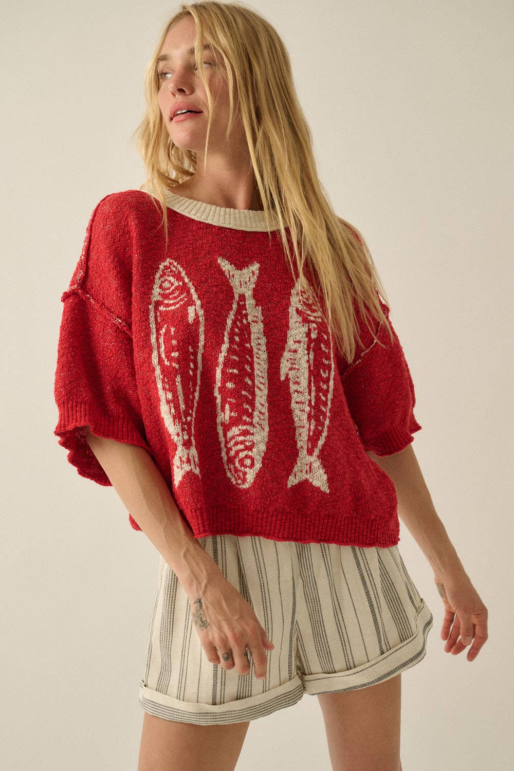 THREE FISHES SWEATER