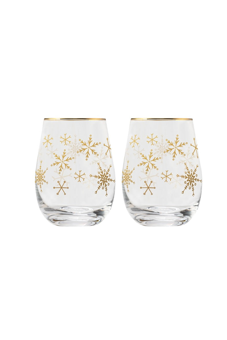 SNOWFLAKE WINE GLASSES - SET OF 2