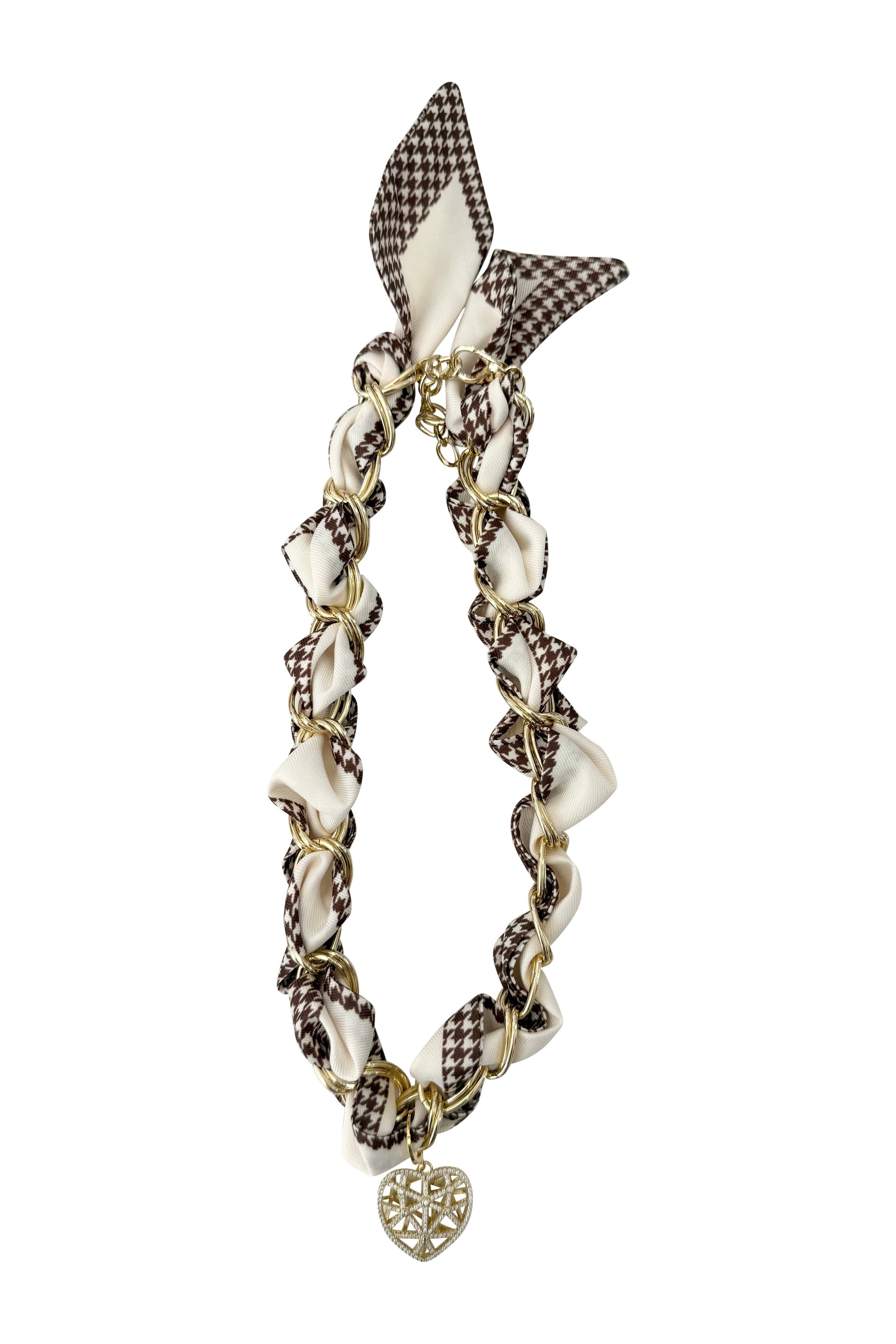 QUEEN OF HEARTS SCARF NECKLACE