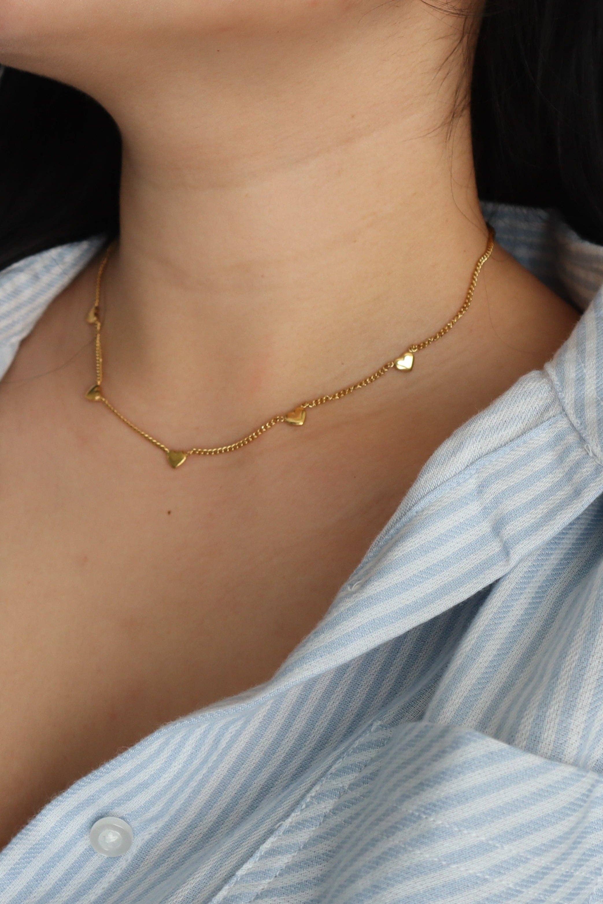 JESSA JEWELRY - HEART CHARM NECKLACE