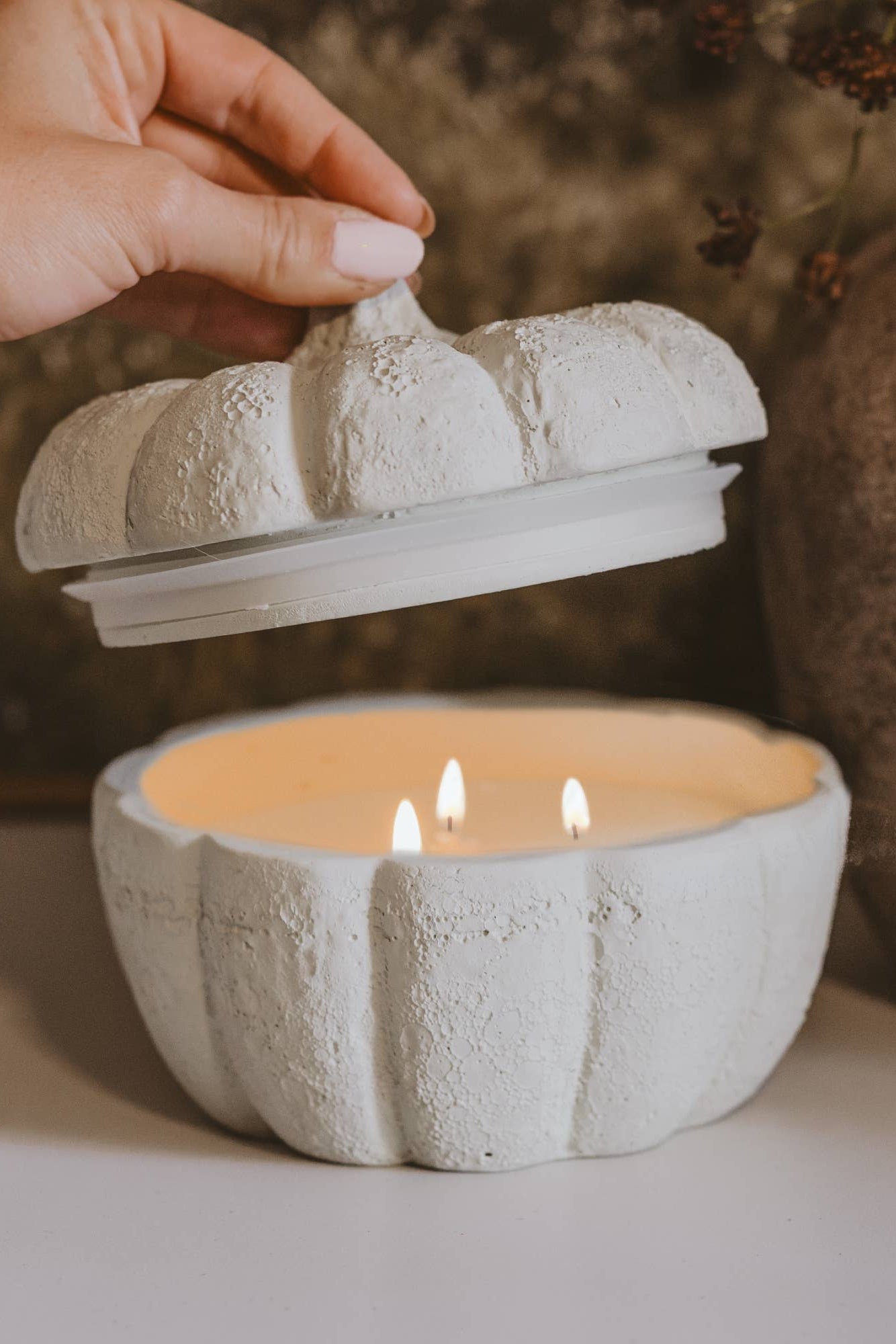 PUMPKIN CANDLE 13.5 oz - CASHMERE AND VANILLA