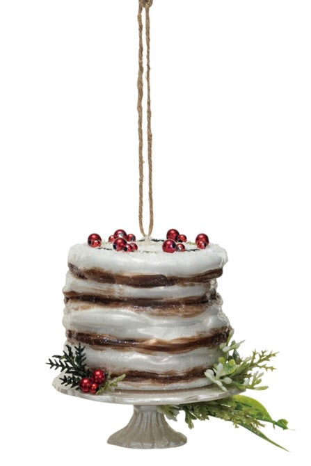 GLASS CAKE ORNAMENT