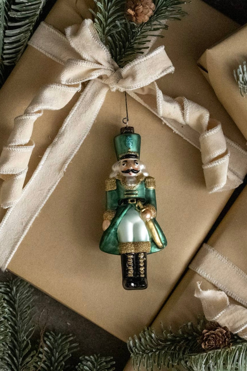 TEAL NUTCRACKER ORNAMENT