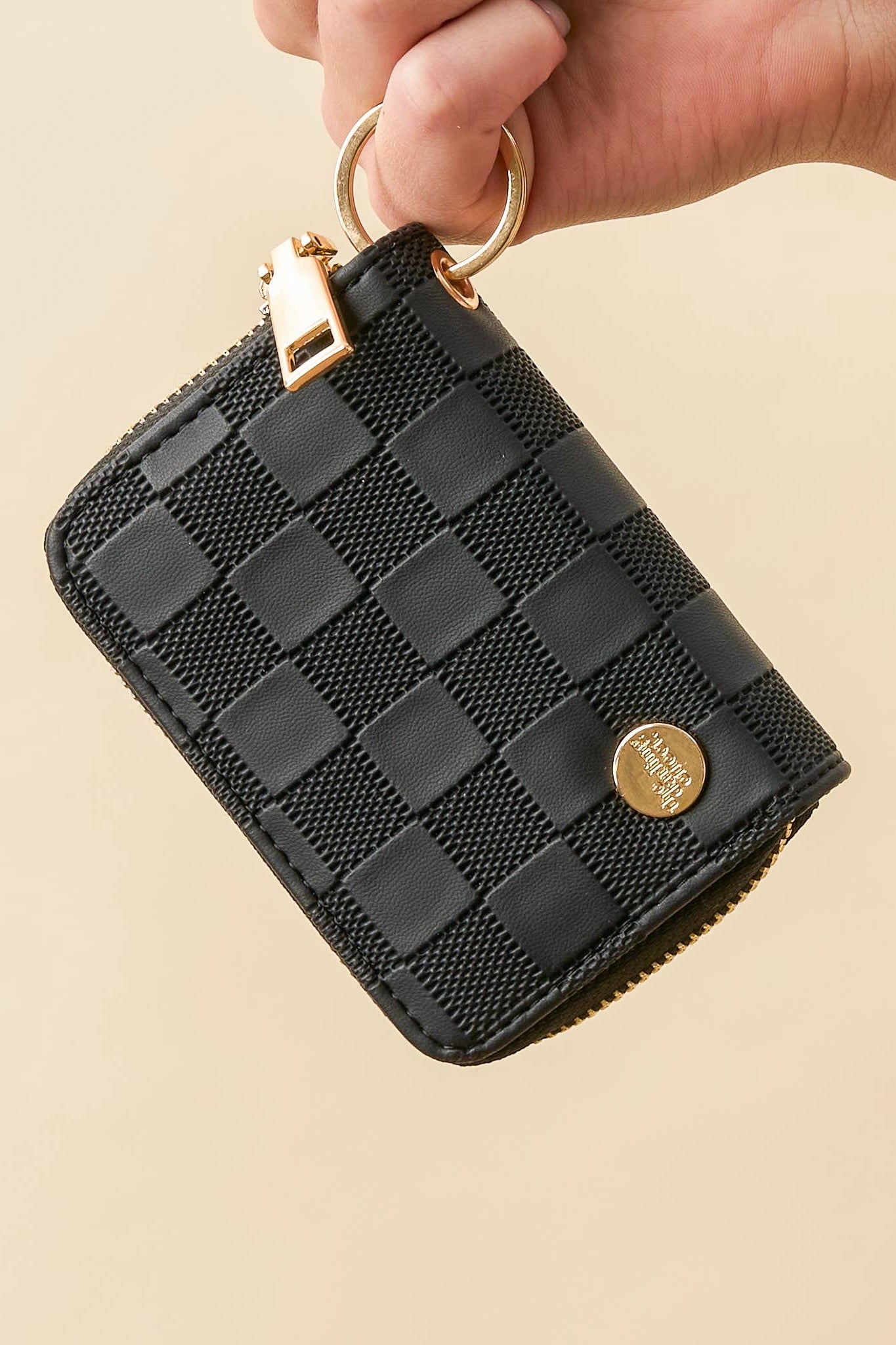 ZIP AROUND WALLET - BLACK