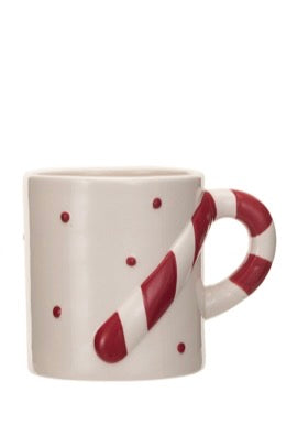 FESTIVE HOLIDAY MUG W/ SHAPED HANDLE