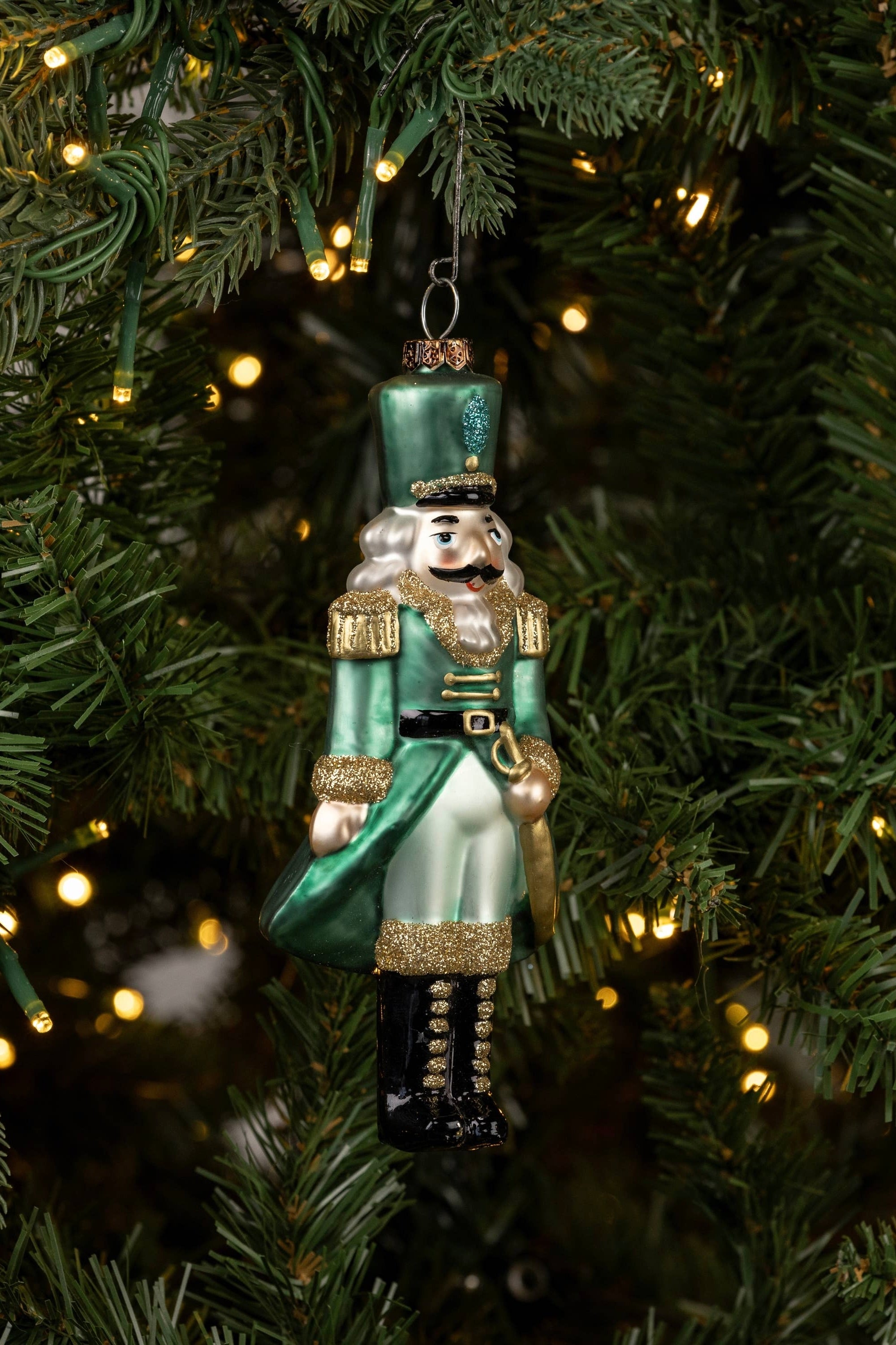 TEAL NUTCRACKER ORNAMENT