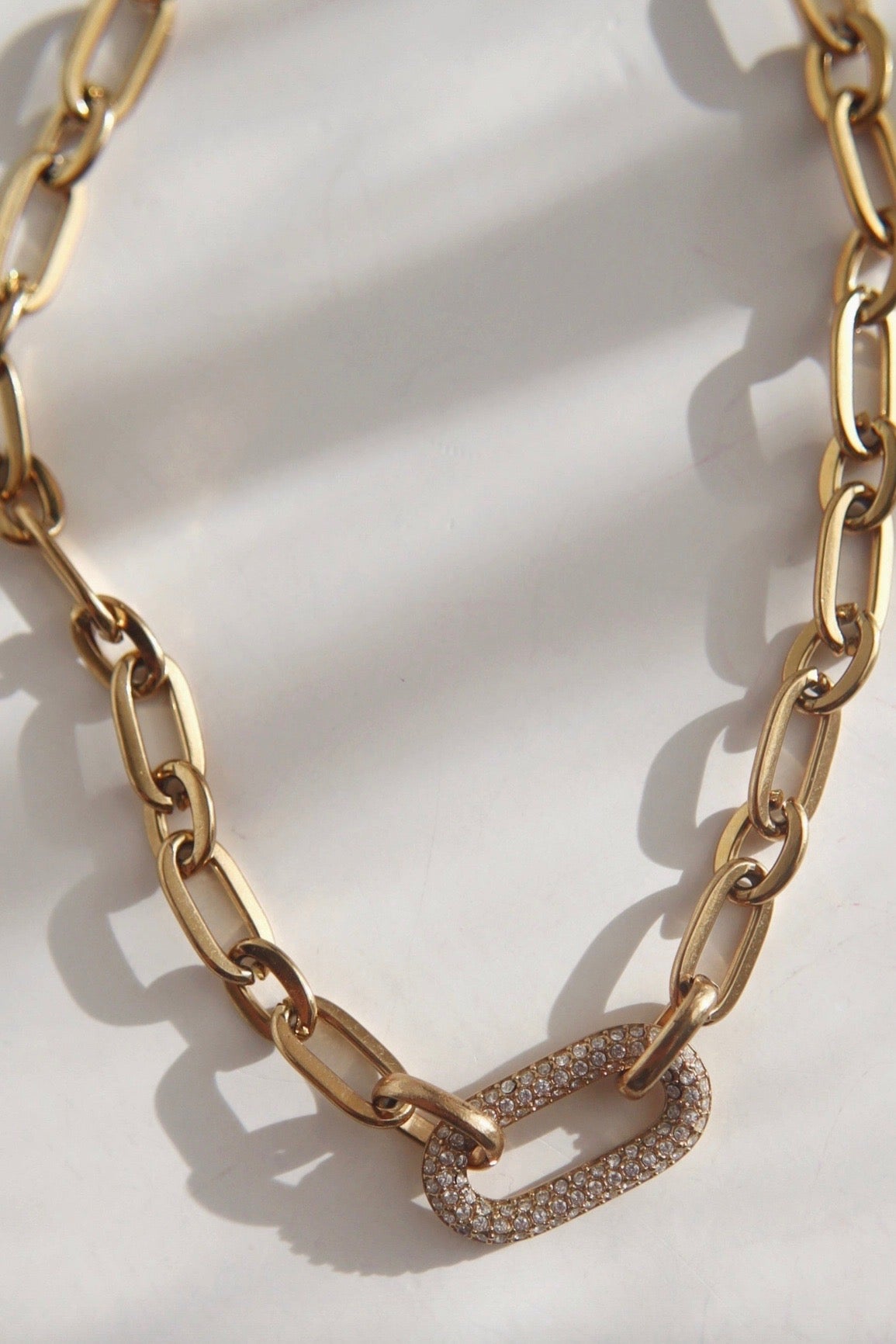 JESSA JEWELRY - PAVE LINK CHUNKY CHAIN