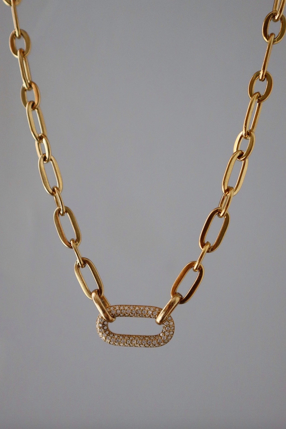 JESSA JEWELRY - PAVE LINK CHUNKY CHAIN