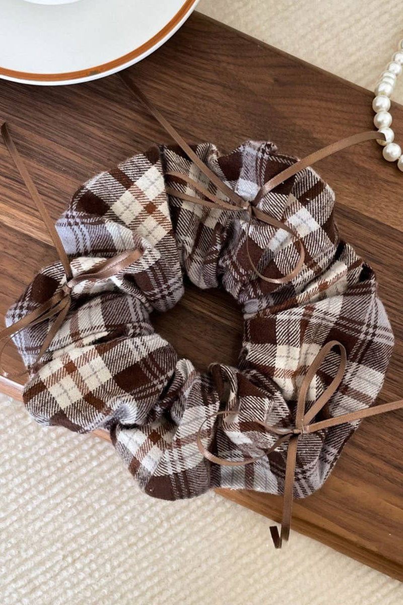PLAID BOW SCRUNCHIE