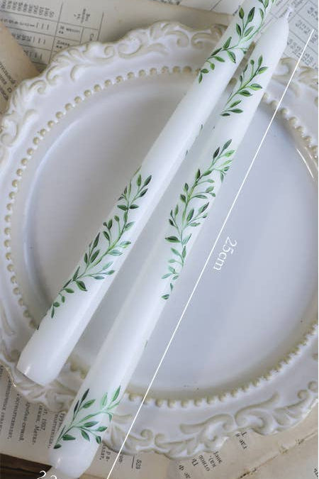 LEAF TAPER CANDLE SET