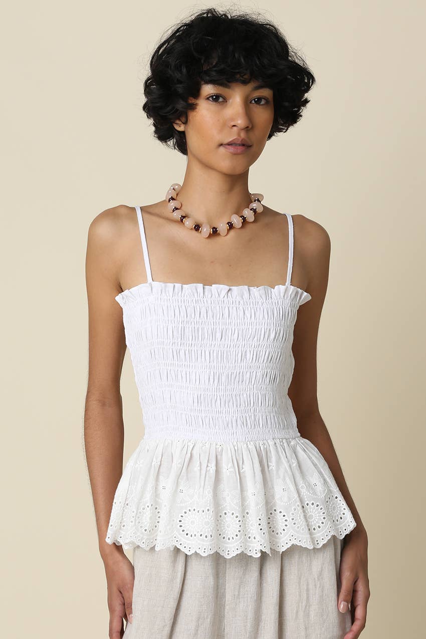 BONNIE SMOCKED CAMI