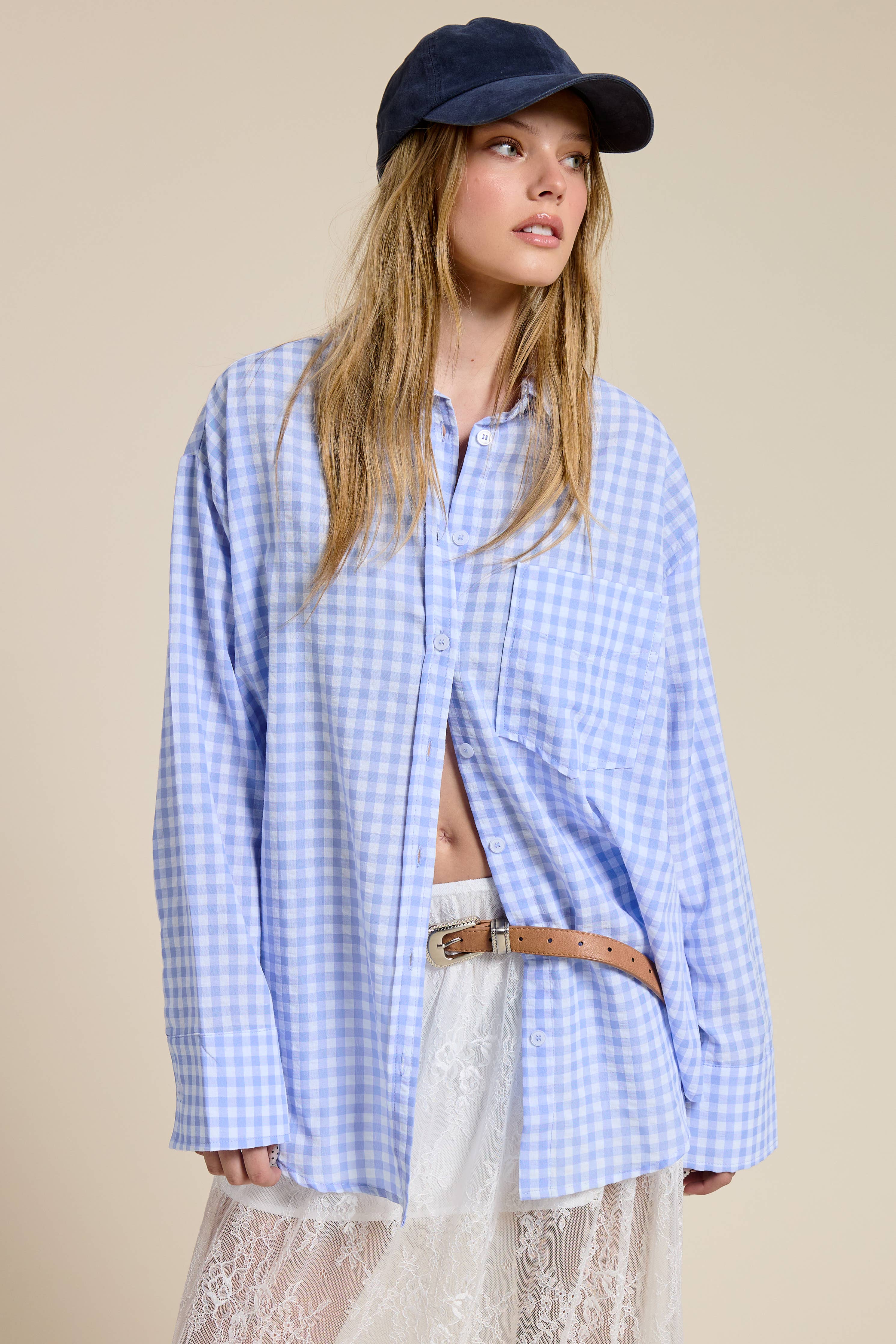 GINGHAM BUTTON DOWN