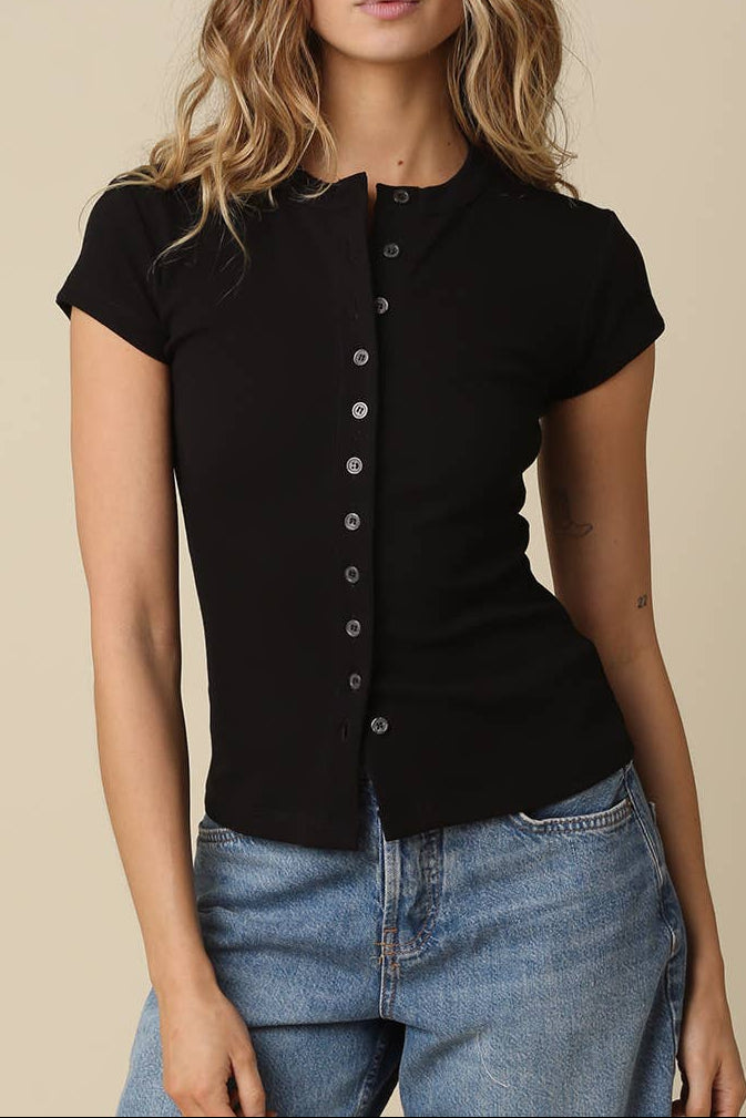 HARLOW BUTTON KNIT TOP