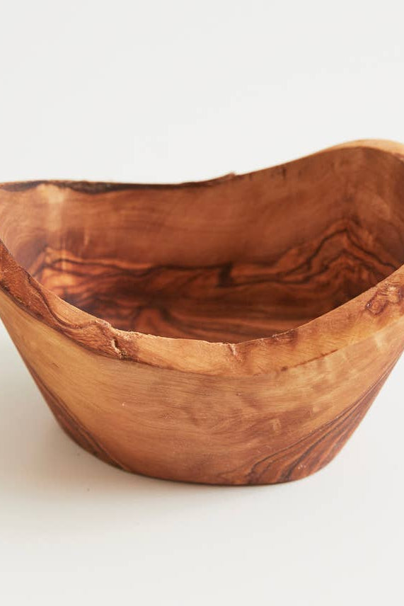 ITALIAN OLIVE WOOD SERVING BOWL