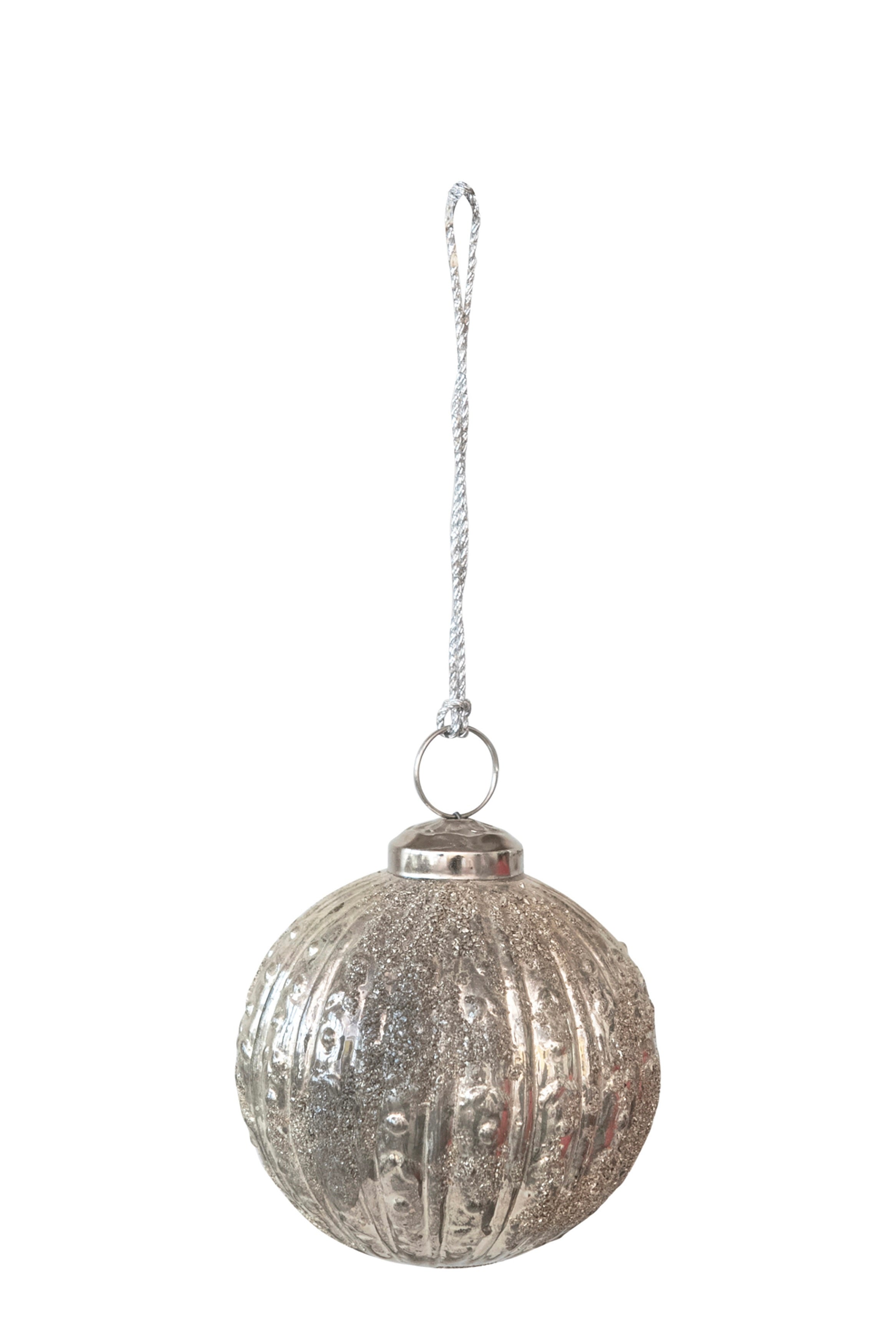 EMBOSSED GLASS ORNAMENT