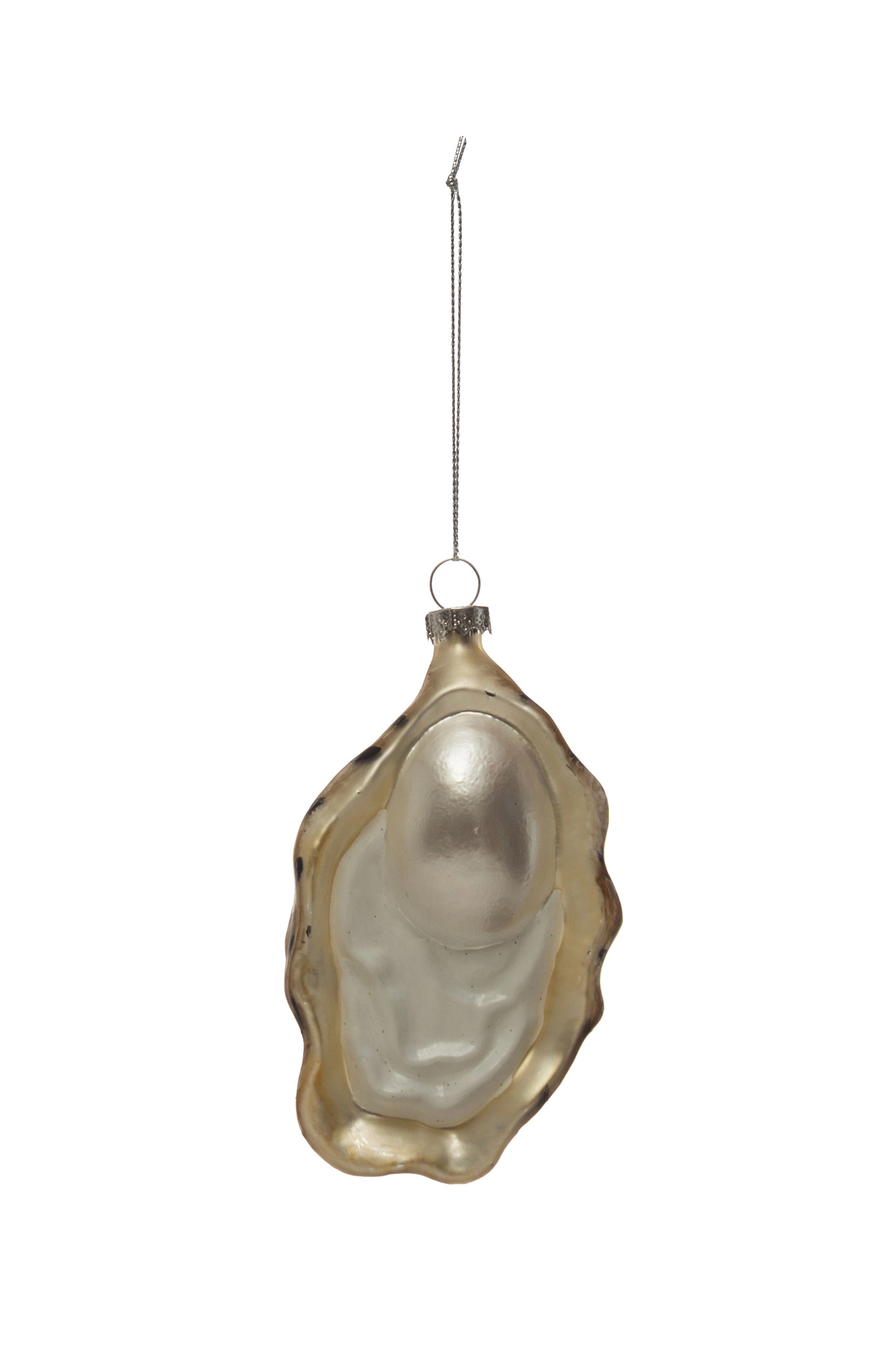 GLASS OYSTER ORNAMENT
