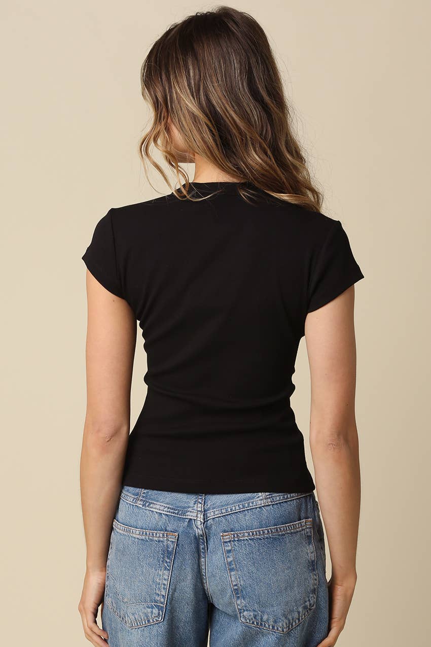 HARLOW BUTTON KNIT TOP