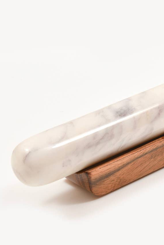 INDIAN MARBLE ROLLING PIN & BASE