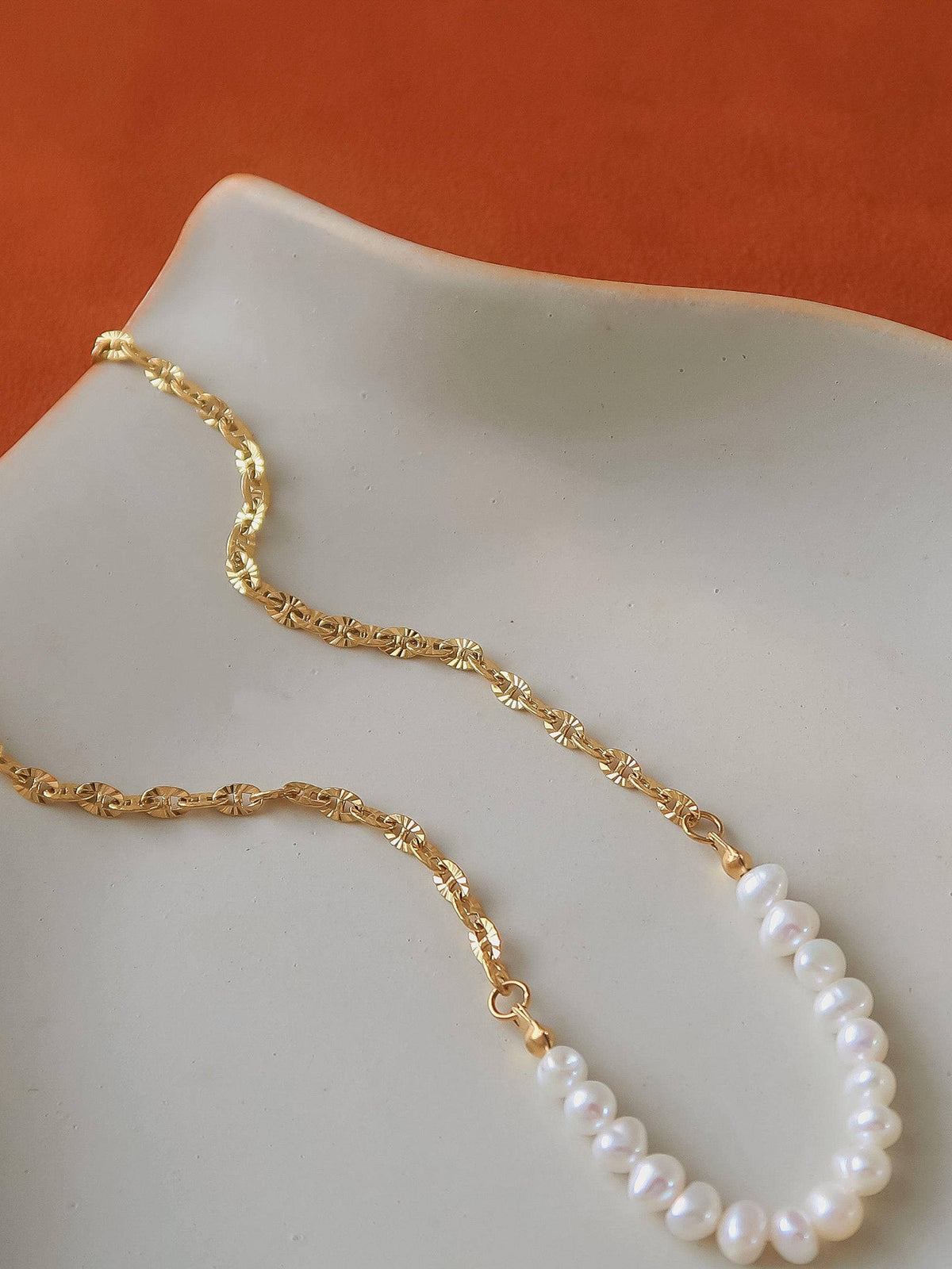 MARGAUX PEARL CHAIN NECKLACE