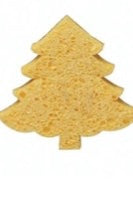 TWO-SIDED SISAL AND CELLULOSE HOLIDAY ICON SHAPED SPONGE
