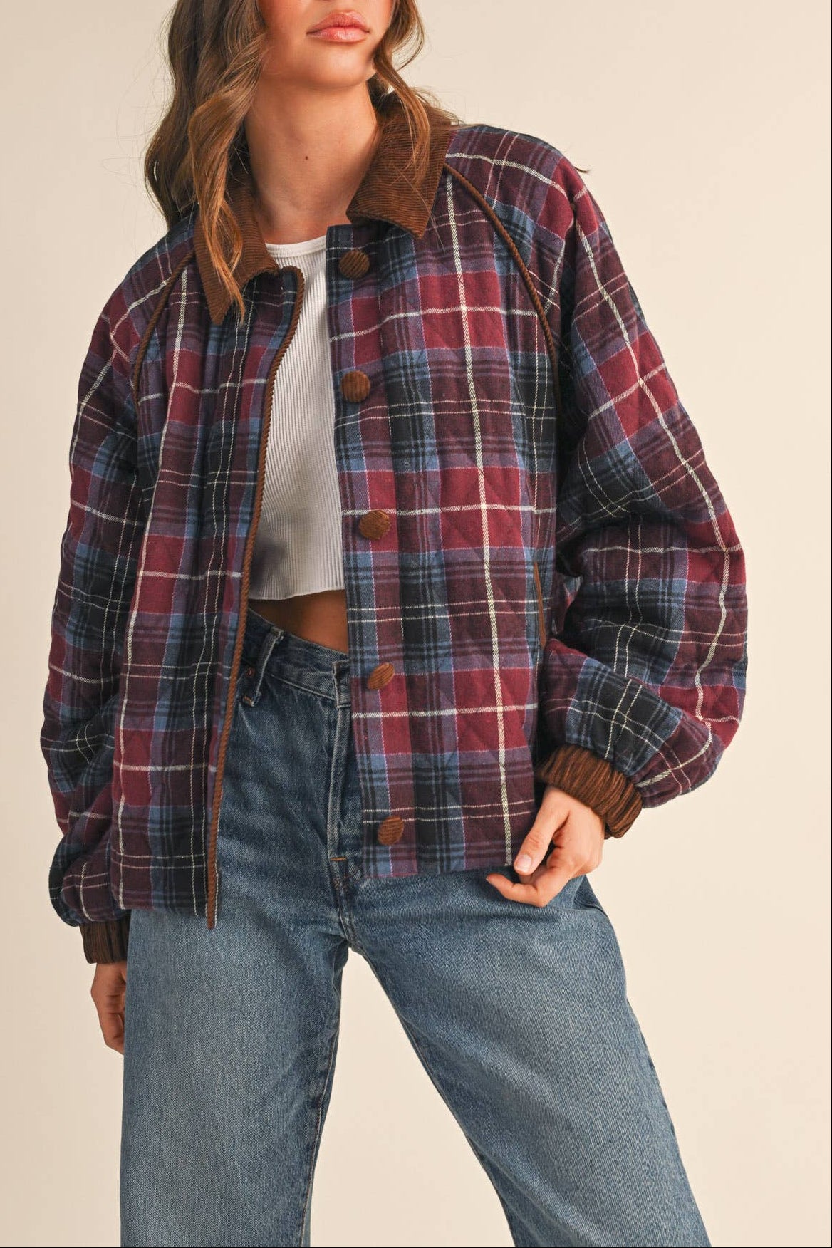 MULBERRY PLAID JACKET