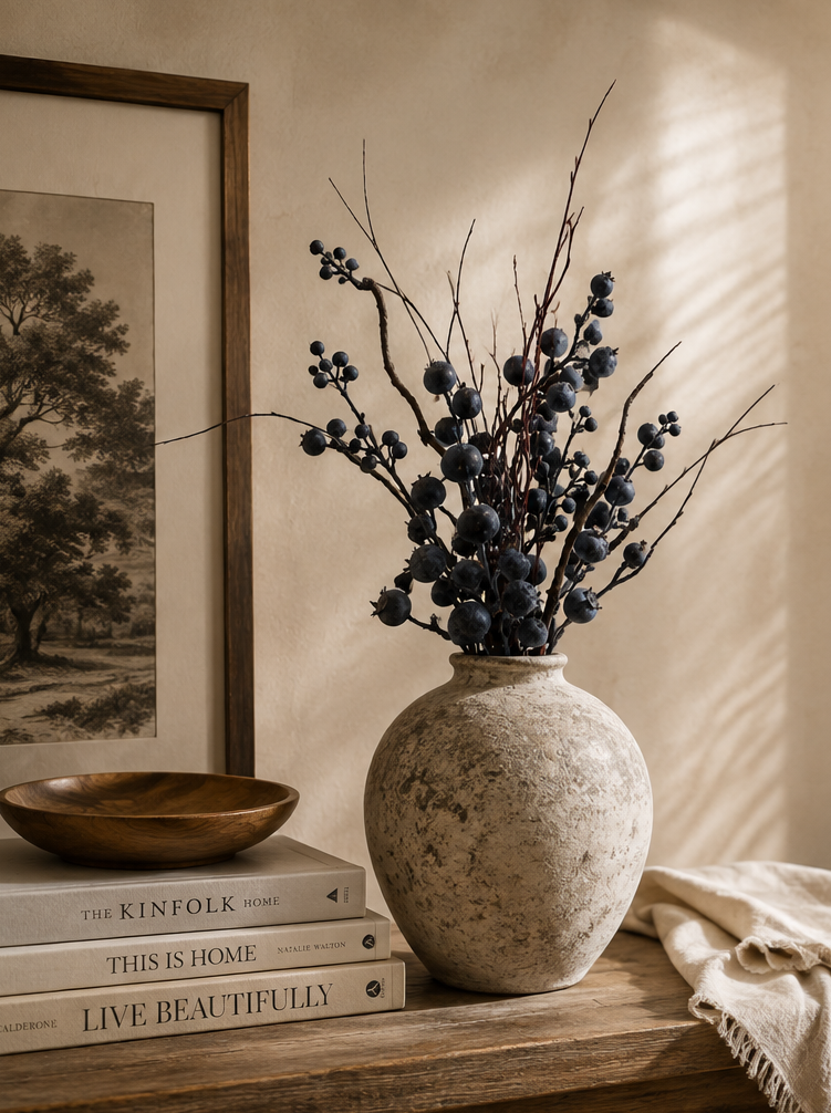 FAUX BLUEBERRY BRANCH