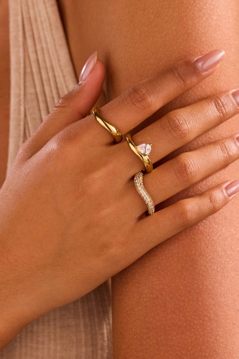 RHINESTONE RING SET