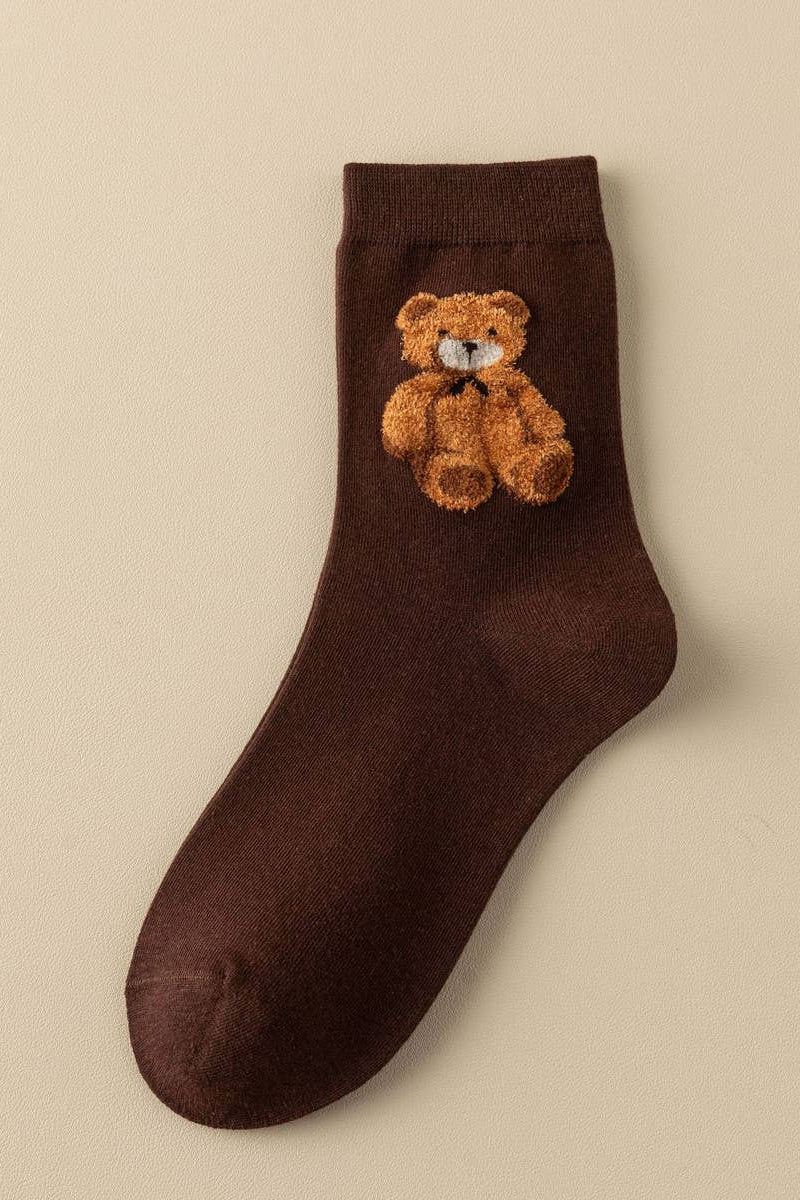 THE BEAR SOCK - COFFEE