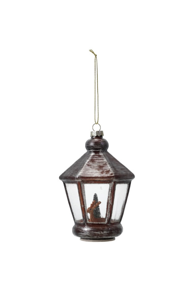 FROSTED LANTERN ORNAMENT