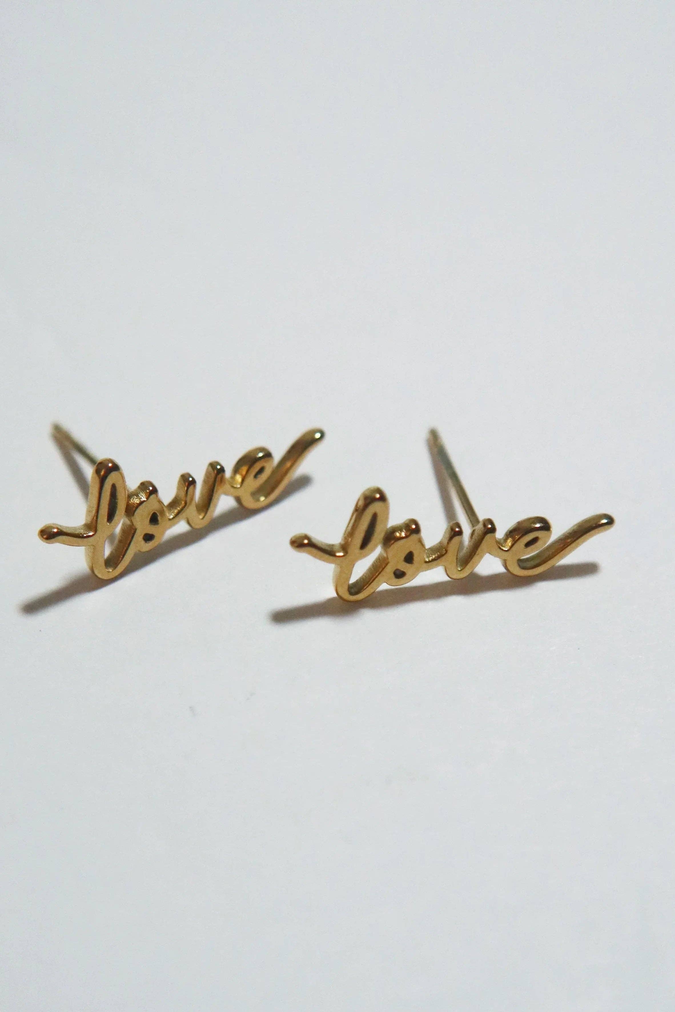 JESSA JEWELRY - DAINTY LOVE STUD EARRINGS