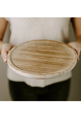 RUSTIC ROUND WOOD TRAY