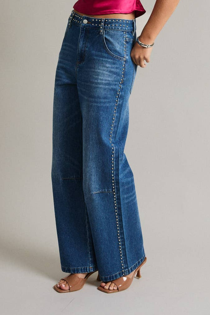 STUDDED DENIM