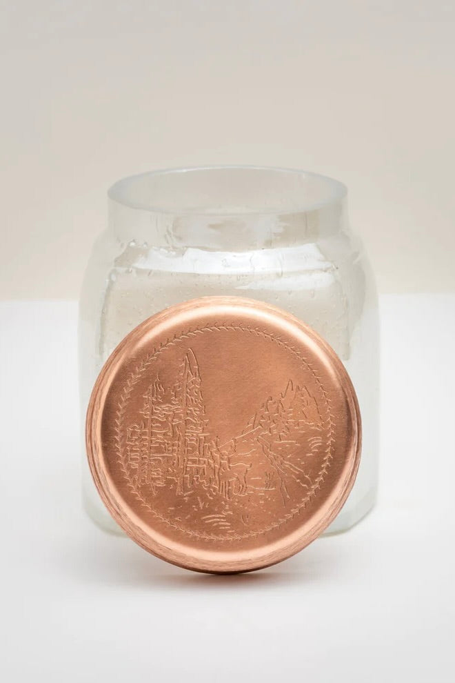 PADDYWAX - CYPRESS + FIR - 14OZ BUBBLE GLASS CANDLE W/ COPPER LID (STORE PICK-UP ONLY)