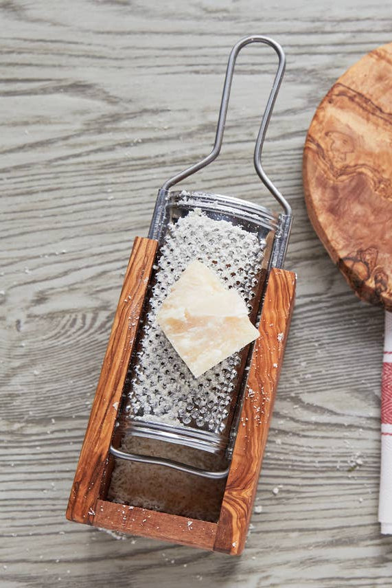 ITALIAN OLIVEWOOD BOX CHEESE GRATER