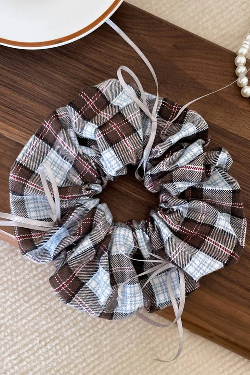PLAID BOW SCRUNCHIE