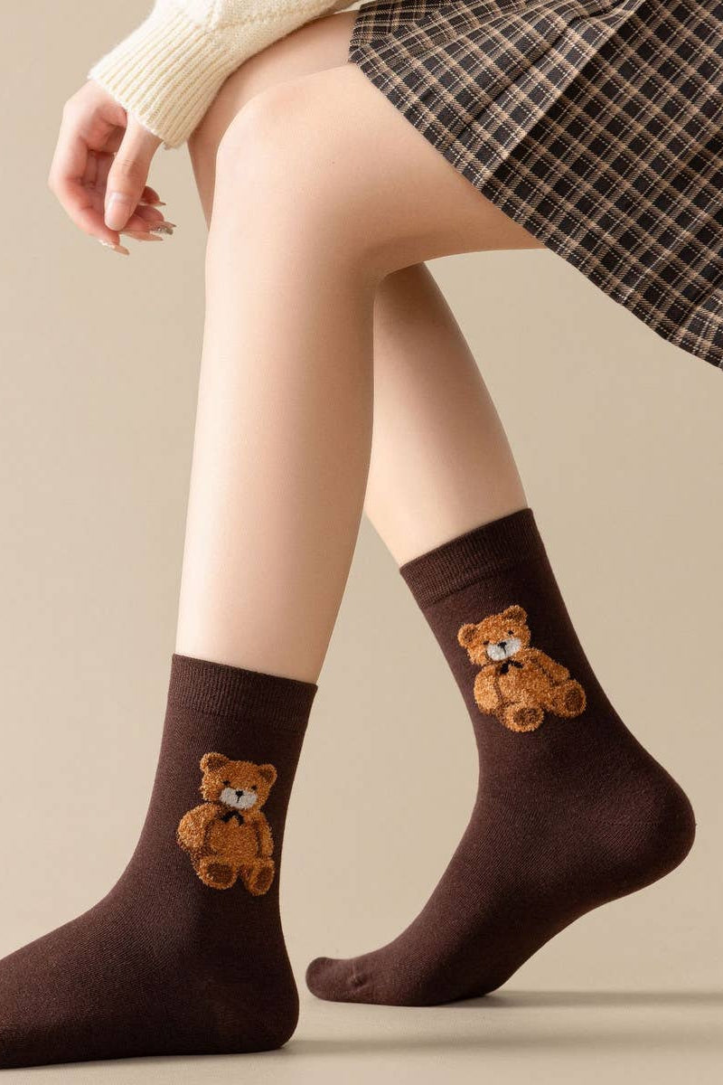 THE BEAR SOCK - COFFEE