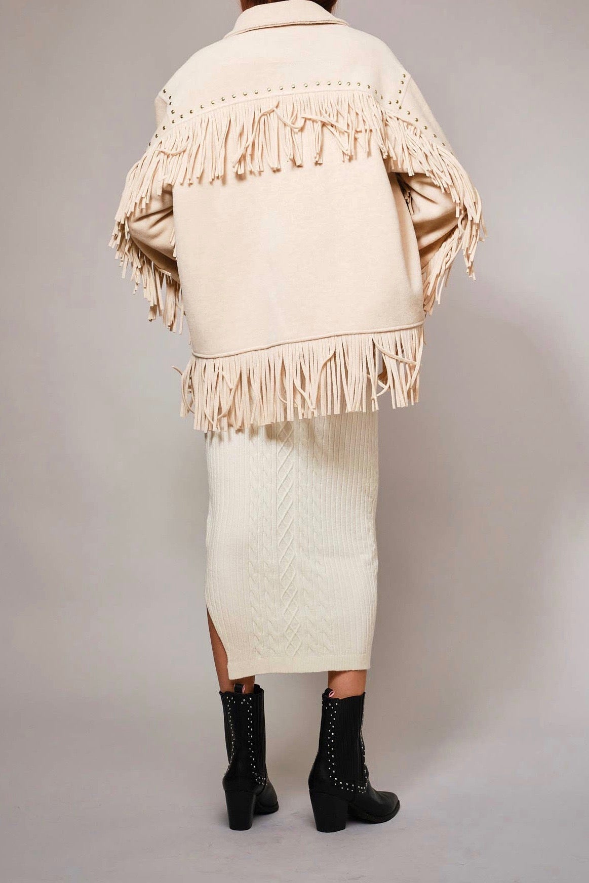 STERLING FRINGE COAT