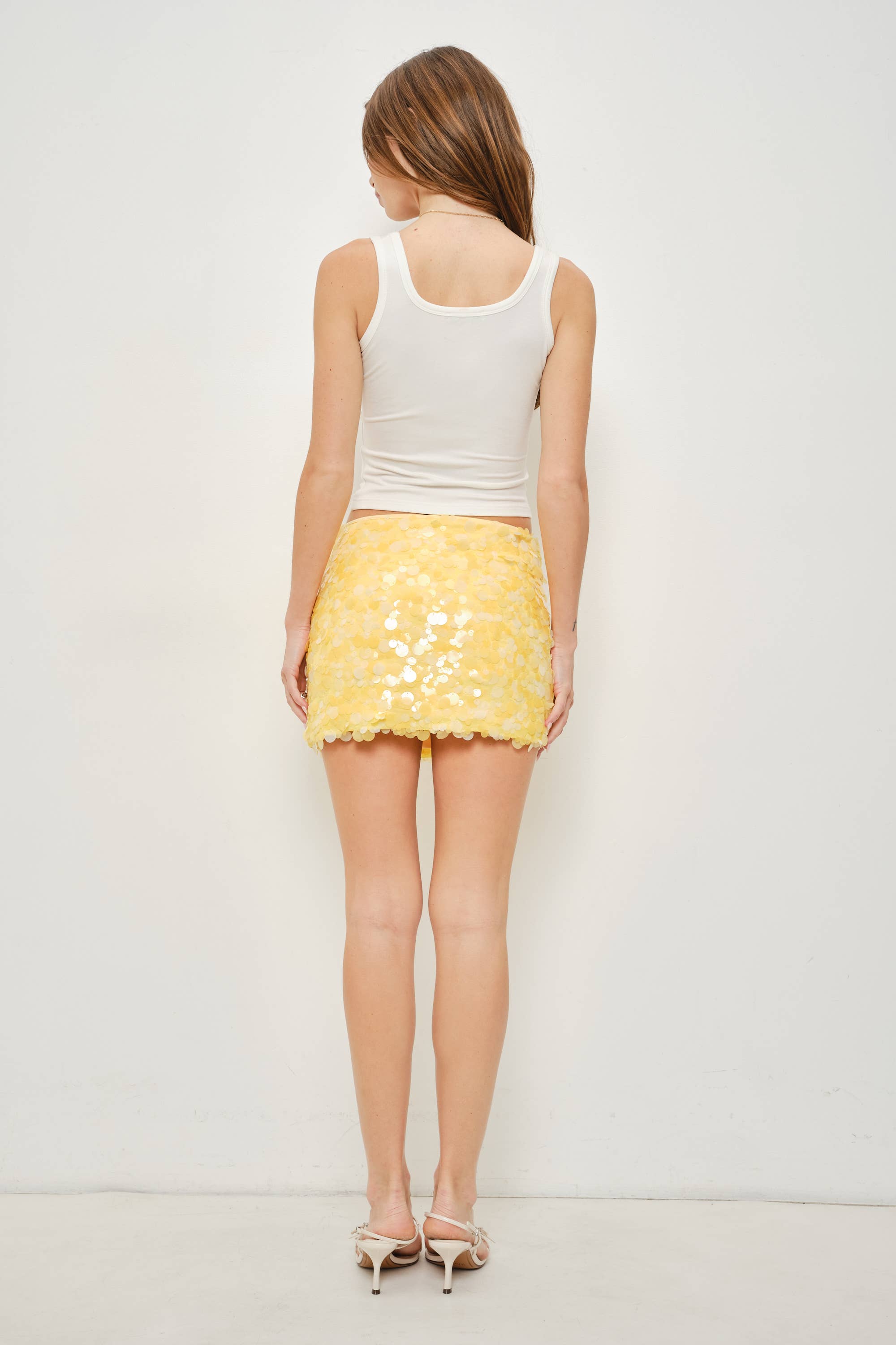 SYVIE SEQUIN MINI SKORT