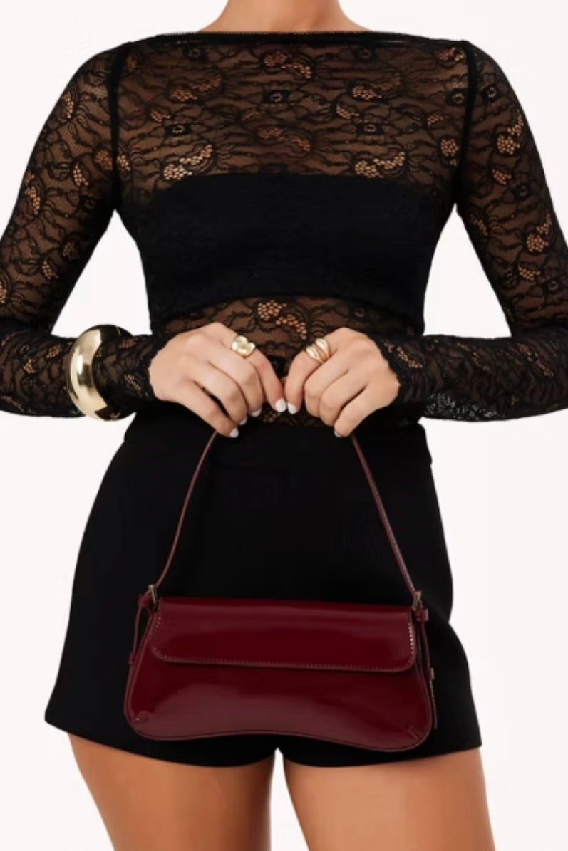 BILLINI - SABELLA BAG - CHERRY PATENT