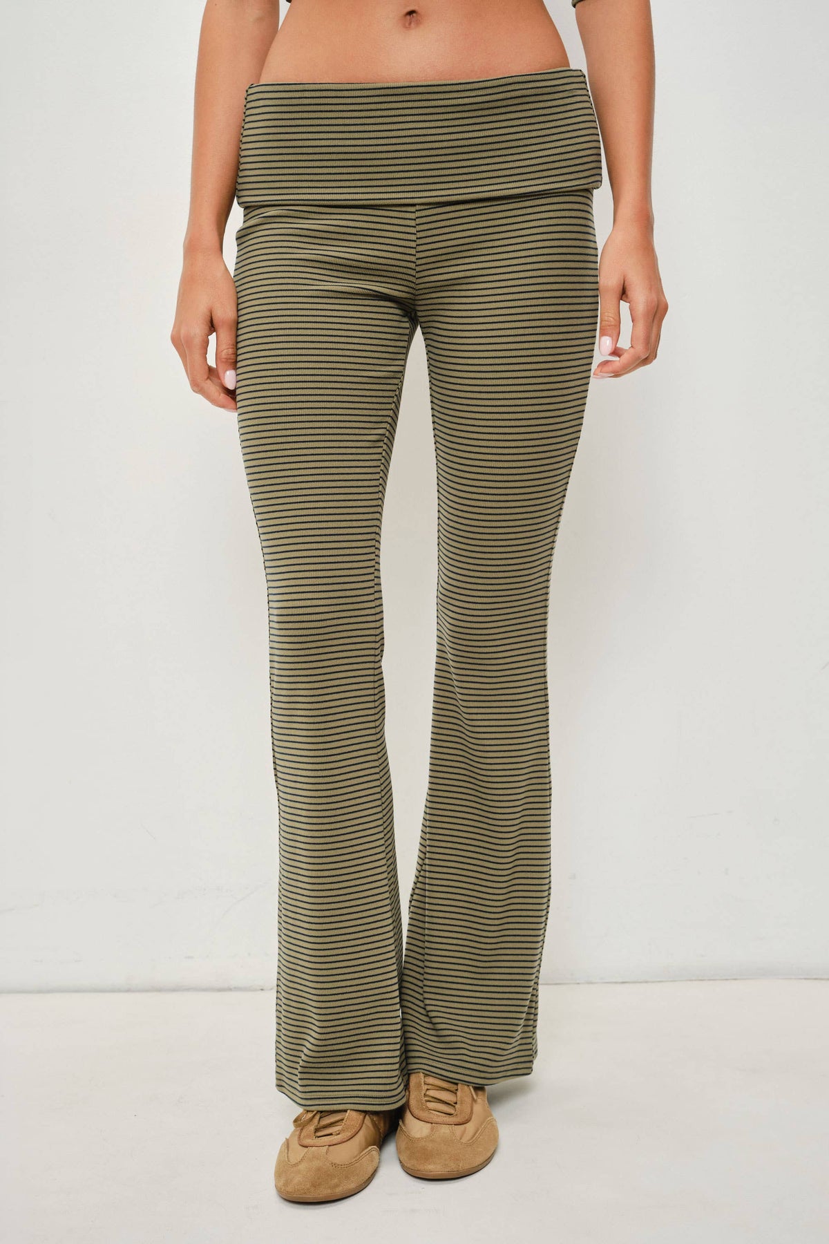 GRADY STRIPED FLARE PANTS