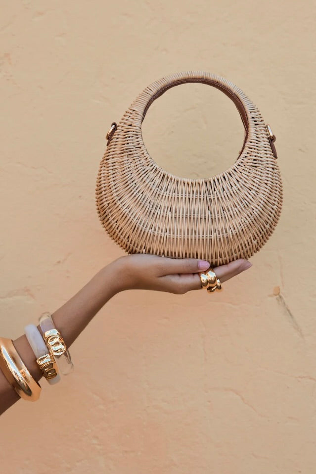 BILLINI - GIANNA HANDLE BAG - NATURAL RAFFIA
